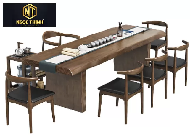 Bàn  họp văn phòng  chân gỗ